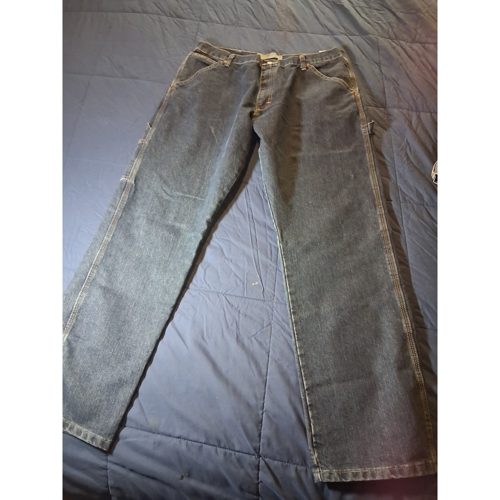Wrangler Authentics Mens Carpenter Jeans Dark Wash Denim 10ZM400ST 36x32